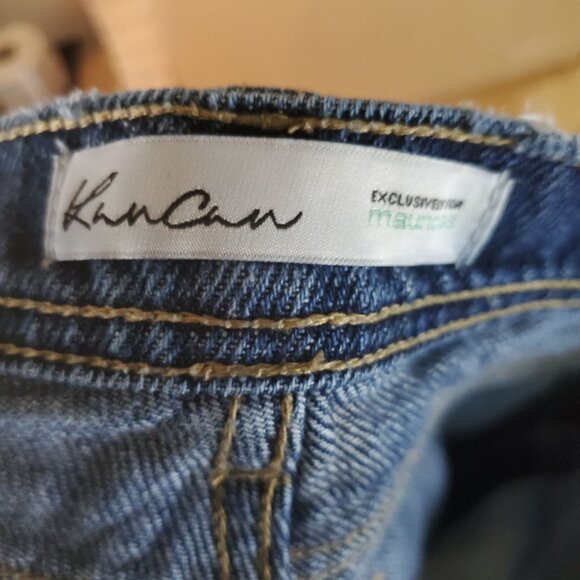 KanCan Shorts Womens 26 Blue Distressed Button-Fly Denim Cutoffs - Picture 2 of 9